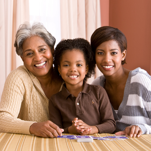 three generations of a family