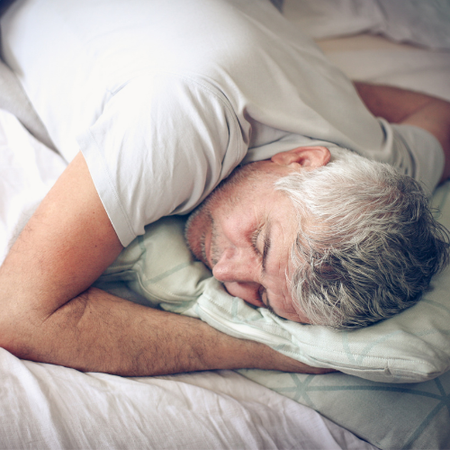 older man sleeping